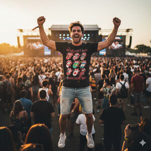 Vintage Rolling Stones Voodoo Lounge Tour 94/95 T-Shirt Black Riff Stars Medium